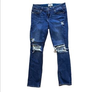 Paige | Skyline Ankle Peg Destroyed Skinny Jeans 28